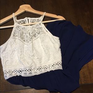 BY&BY WHITE AND BLUE HOMECOMING/FORMAL EVENT DRESS